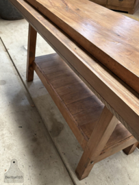 Massief eiken timmermanswerkbank met verleden 147930 lengte 183 cm