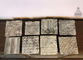 Oude Houten Batikstempels uit India  (141899)