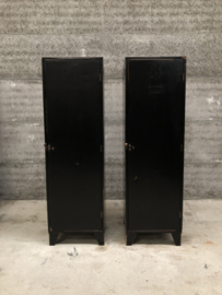 Twee fabriekskasten ijzer zwart (146242, 146243)