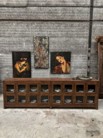 Historisch 297 cm lang houten dressoir uit ca 1910 functioneel vakmanschap 147842