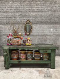 Unieke antieke houten werkbank met prachtige originele patina 147964
