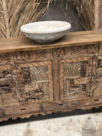 Handgesneden Indiaase console functioneel kunstwerk met karakter 147771 verkocht