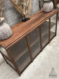 Antieke vitrinekast museum toonbank keukeneiland jaren 1920 1930 147835