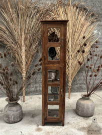 Geleefde Engelse vitrinekast uit de jaren 20 functioneel elegant 147