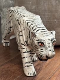 Witte tijger van handgesneden hout – kracht, mystiek en vakmanschap 147443