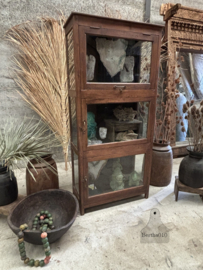 Originele antieke notariskast klepvitrine 148125 verkocht