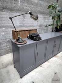 Oude authentieke schoolkast (146843) lengte 306 cm