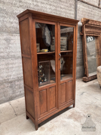 Authentieke jaren 30 40 eiken vitrinekast 148066