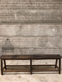 Bank, sidetable teakhout zwart (144021) verkocht