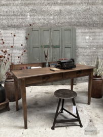 Antieke schooltafel bureau lengte 150 cm 148263