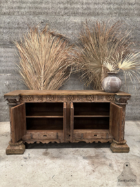 Handgesneden Indiaase console functioneel kunstwerk met karakter 147771 verkocht