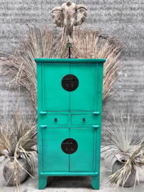 Oude groene Chinese kast hoogglans 147362