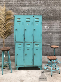 Turquoise 6-deurs locker (144313) verkocht