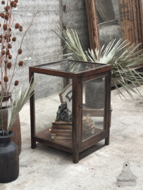 Antieke houten museumvitrine 148172