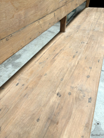 Lange oude  houten zitbank 300 cm lengte (146893) verkocht