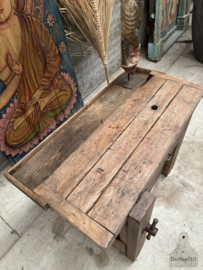 Oude korte kleine werkbank 147501 lengte 128 cm verkocht