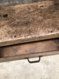 Authentieke oude werkbank smal (145407) verkocht
