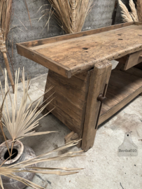 Robuuste Authentieke werkbank 147822 lengte 167 cm