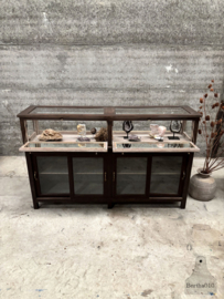 Originele houten toonbankvitrine winkel musea ca 1920 147831