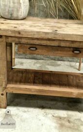 Oude werkbank met lade (147329) klein van stuk verkocht