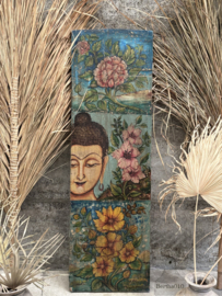 Oud paneel handbeschilderd Siddhattha Gautama Buddha 147481