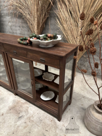 Authentieke oude winkeltoonbank vitrinekast  ca  jaren 20 40 147867