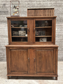 Prachtige jaren '30 eikenhouten schoolkast 147029