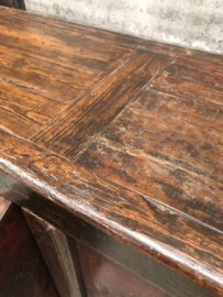 Prachtig antiek handbeschilderd dressoir lengte 205 cm (145714) verkocht