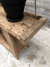 Oude smalle (38 cm diepe) werkbank (146381) verkocht