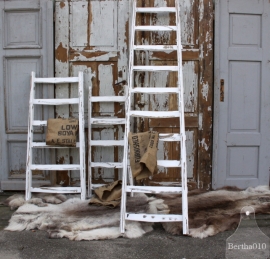 Geleefde houten ladder (131378)....verkocht