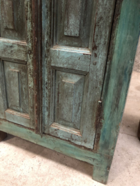 Indiaas geleefd kastje turquoise (145019) verkocht