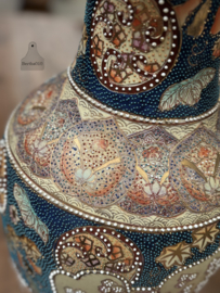 Monumentale Antieke Japanse Satsuma vloervaas, hoogte 61 cm 147977