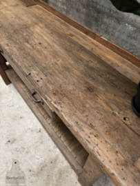 Van atelier tot interieur, unieke Franse werkbank 207 cm lengte 147796