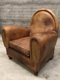 XL oude fauteuil schapenleer (146372) verkocht