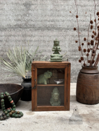 Uniek antiek houten hangkastje ca 1900 148177