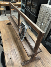 Antieke glazen kantoorscheidingswand tijdschriftenrek horeca 147730