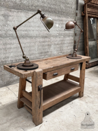 Oude eiken werkbank 162 cm lengte 148189