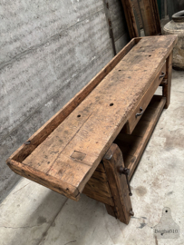 Antieke Franse werkbank meer dan 100 jaar 220 cm 147958