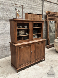 Prachtige jaren '30 eikenhouten schoolkast 147029