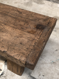 Oud houten salontafel lengte 121 cm (145713) verkocht