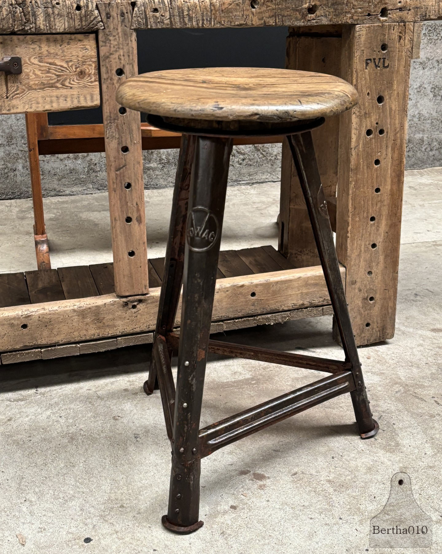 Originele hoge ROWAC kruk ca 1930 Designicoon 147569