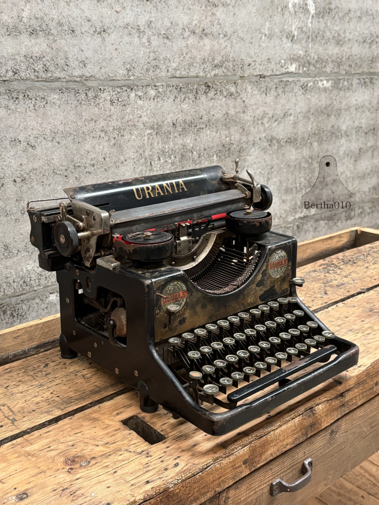 Urania S typemachine ca 1920 (147581)