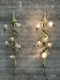 Originele Italiaanse wandlampen Banci Firenze parelmoer bloemen 147969