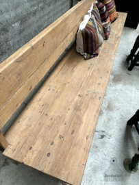 Lange oude  houten zitbank 300 cm lengte (146893) verkocht