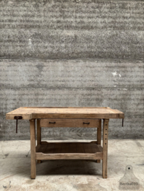 Unieke antieke werkbank 147955 lengte 147 cm