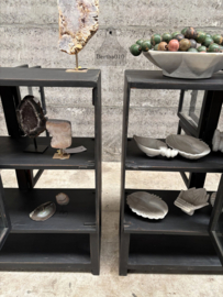 Set van 2 unieke jaren 30 dubbelzijdige vitrine winkelkasten 147869 147870