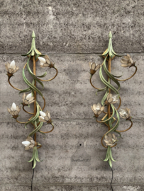 Originele Italiaanse wandlampen Banci Firenze parelmoer bloemen 147969