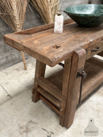 Authentieke werkbank timmermanschool 157 cm lengte 147794 verkocht