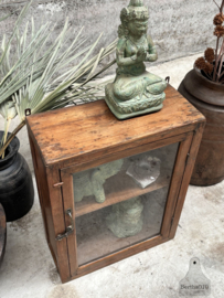 Uniek antiek houten hangkastje ca 1900 148177