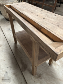 Unieke antieke werkbank 147955 lengte 147 cm